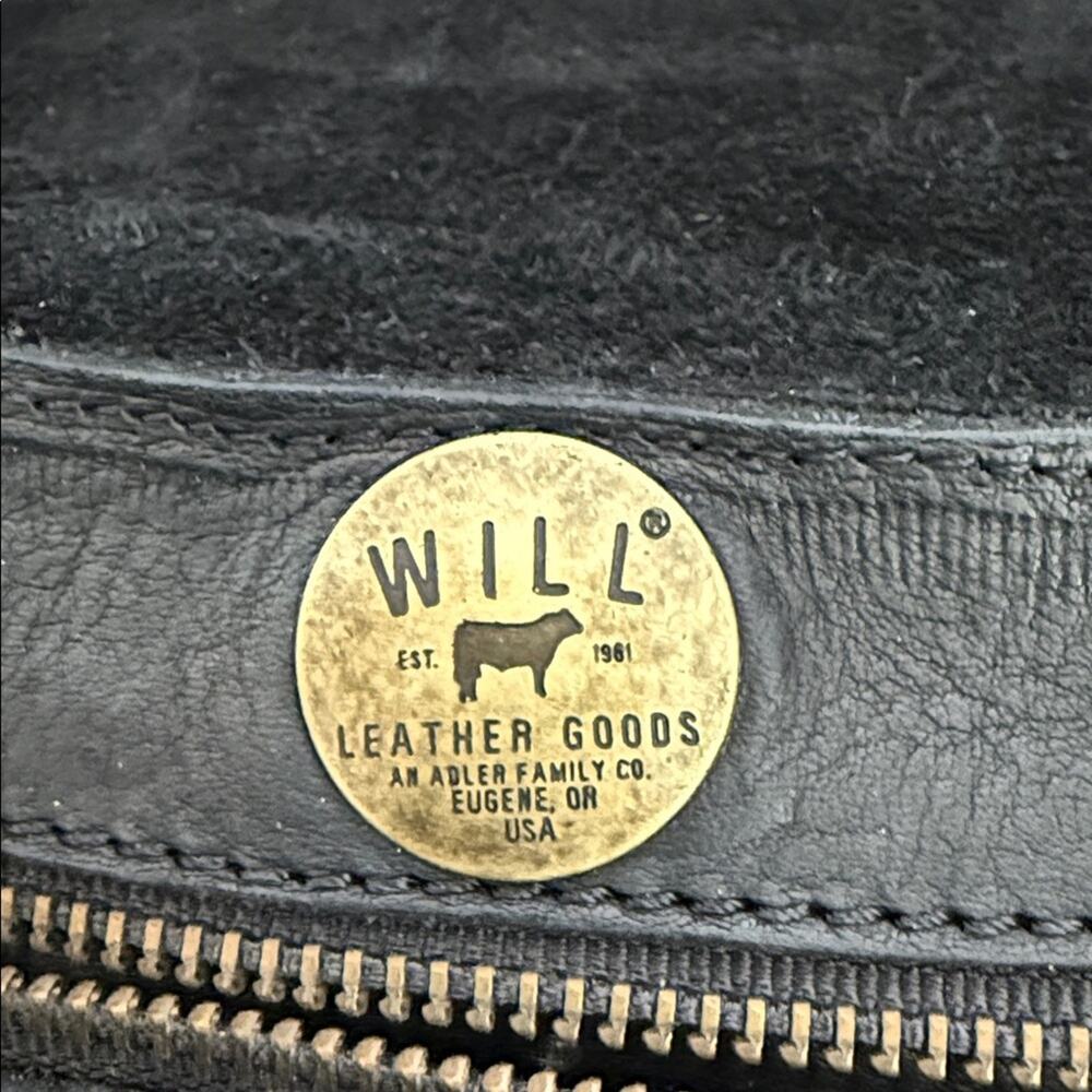 Will Leather Goods Black Pebbled Leather Top Handle Crossbody Bag - Picture 5 of 5